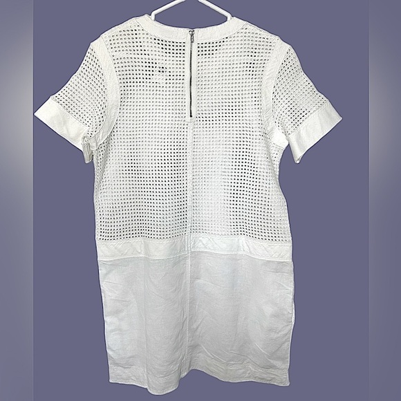 GAP Crochet Embroidery Mesh Linen Cotton Dress Summer Vacation Pocket Sz Medium - Picture 4 of 10